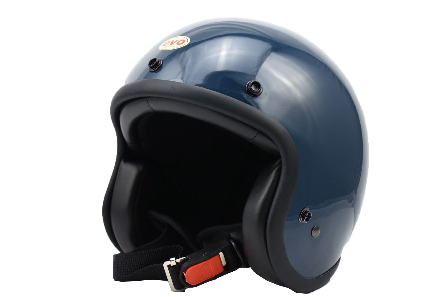 EVO CA-310 黑膠邊 石墨藍 3/4罩 復古帽
