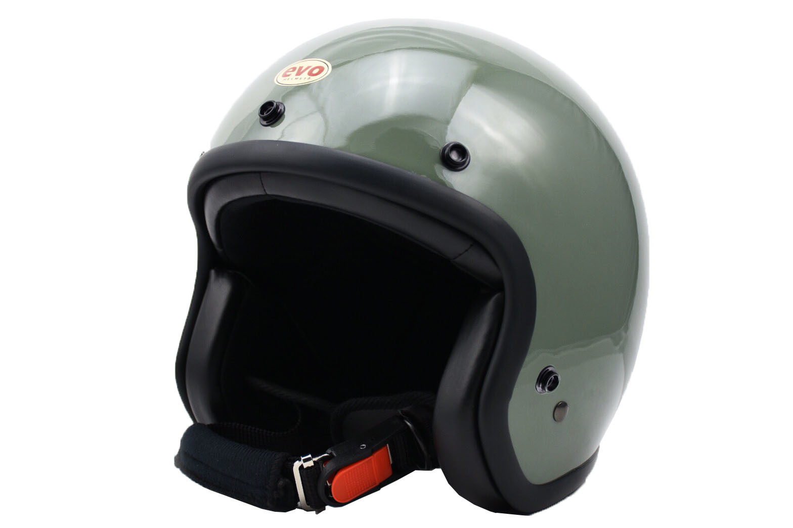 EVO CA-310 黑膠邊 乳綠 3/4罩 復古帽