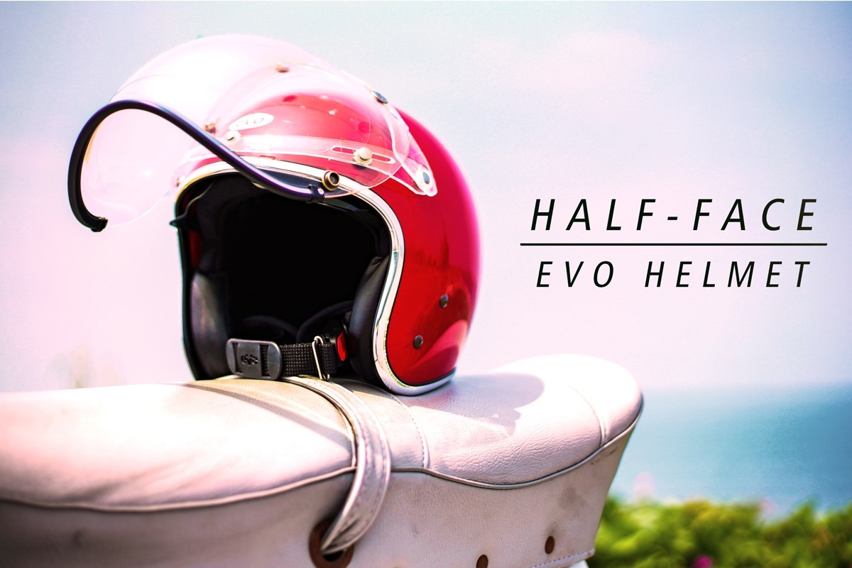 EVO CA-310 銀邊 荒野綠 3/4罩 復古帽