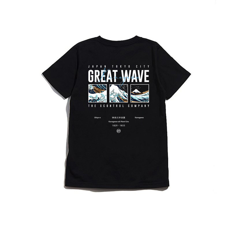 XCTRL GREAT WAVE短T-黑