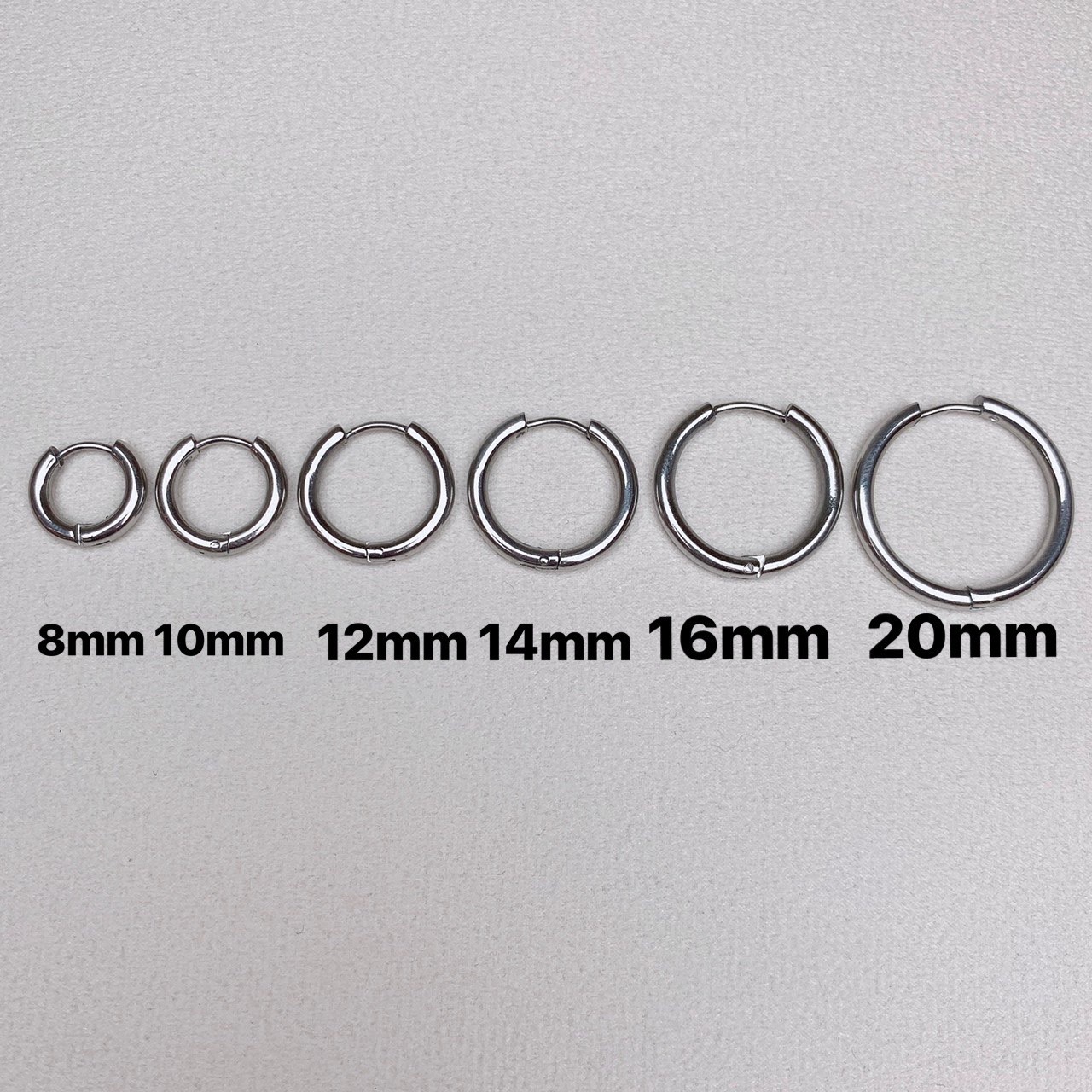 抗敏鋼 銀色圓面2.6mm鋼易扣式耳環(單支價)