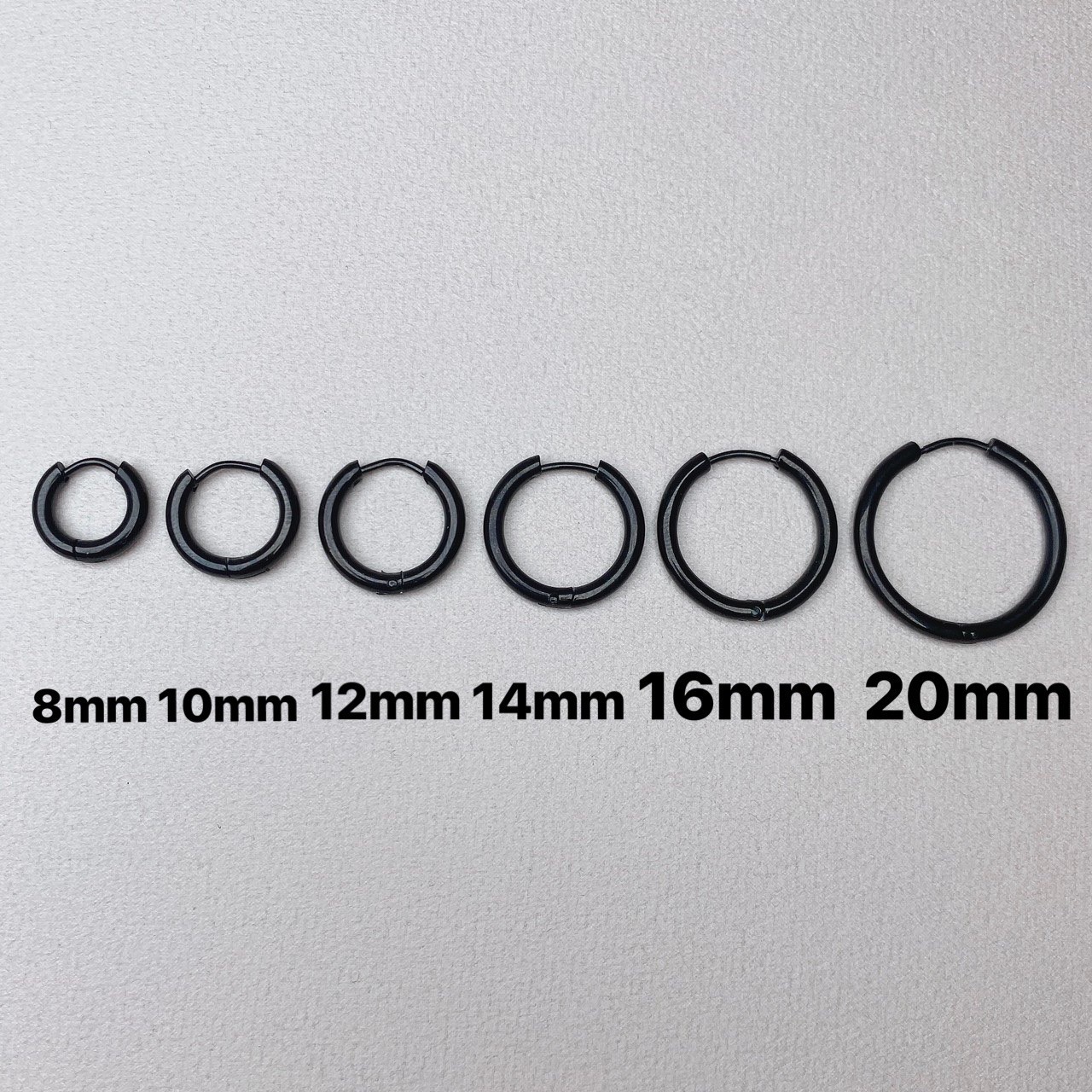 抗敏鋼 黑色圓面鋼易扣式耳環(單支價)