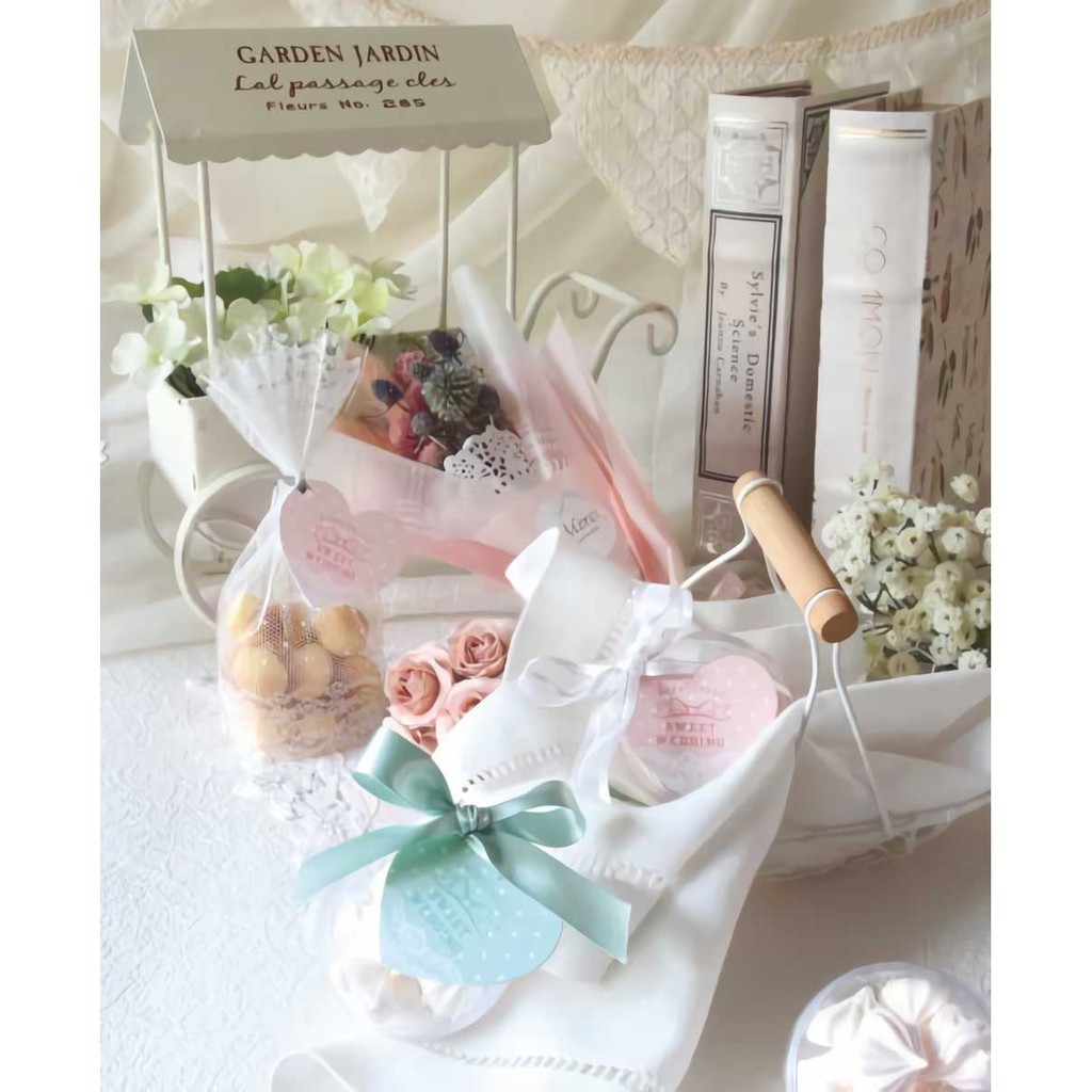 造型吊卡(愛心型)-水玉蕾絲(粉紅) 30入/包 5.5*5cm【6-745020】