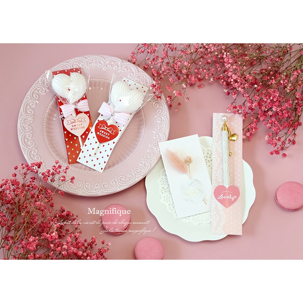 禮物紙襯(長)-水玉蕾絲(粉紅) 50入/包 24.5*4.1cm【3-27603】