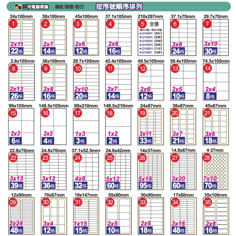 (77)鶴屋 A4電腦標籤 650張入 【L90(X)】