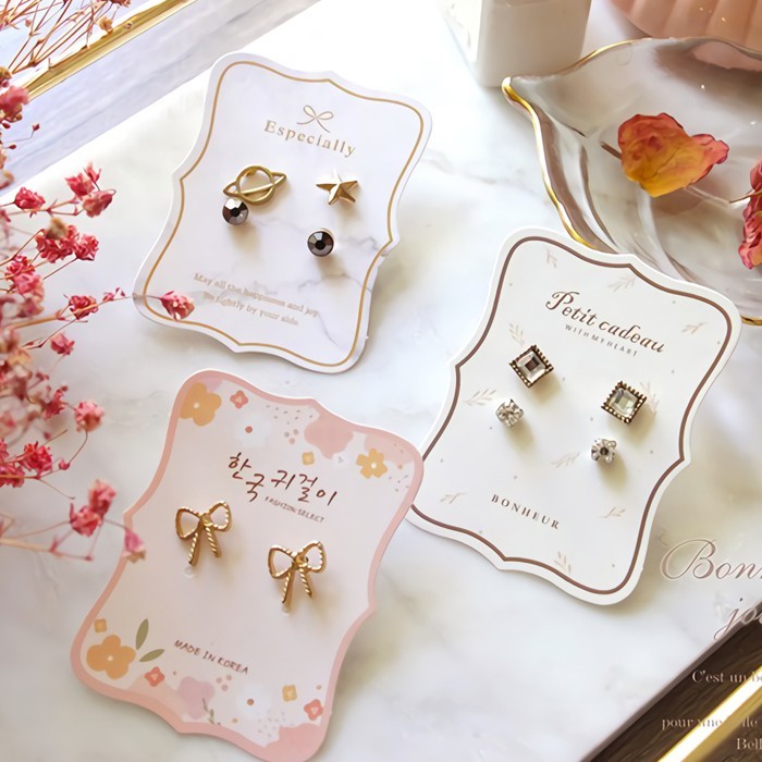 造型 耳環卡-小古典 50入/包 6.2*4.8cm【6-860403】