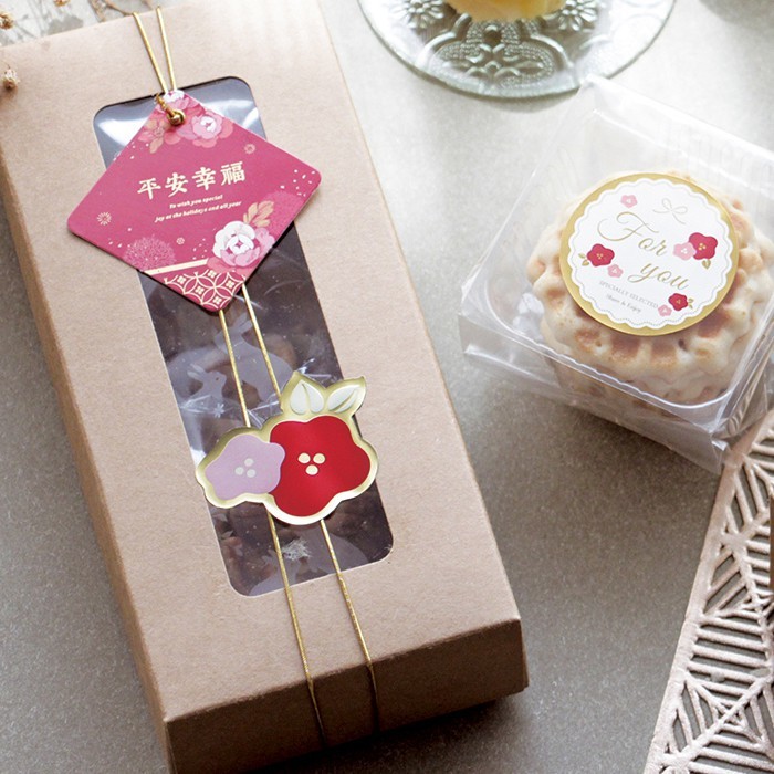 造型貼紙-花語 32枚*2包 4.5*3.4cm & 2.9*2.9cm【01-74104503】