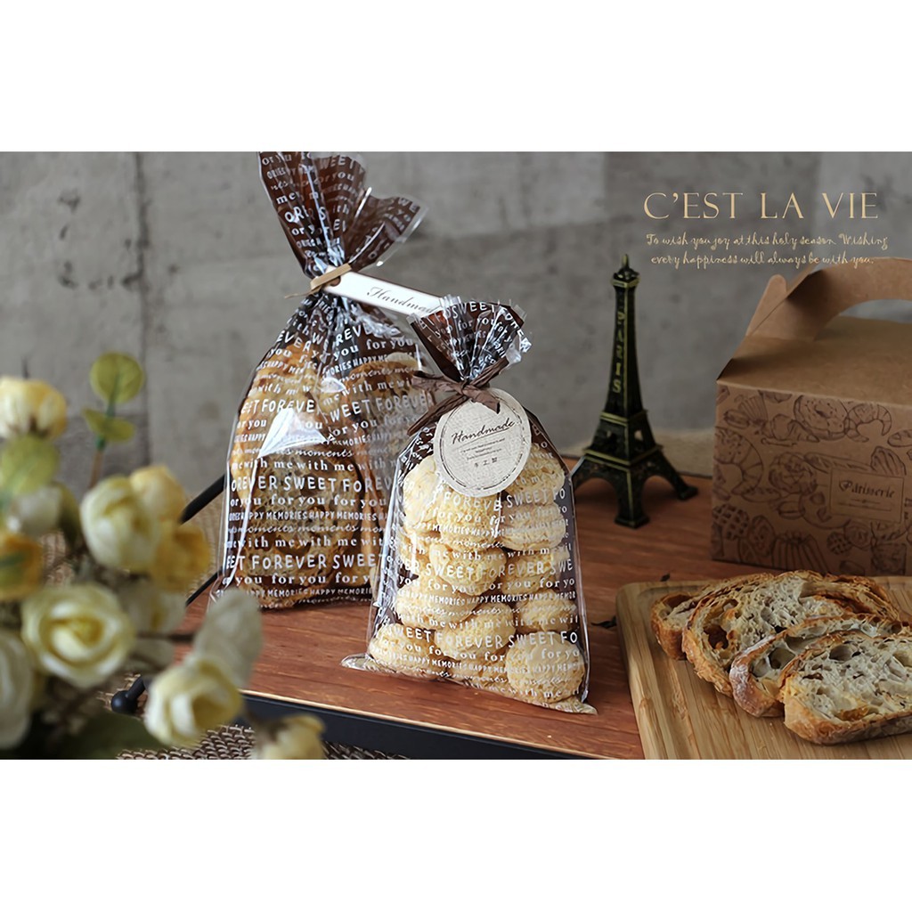 OPP平口糖果袋-簡單生活 100入/包 14*25cm【4-161425-21】