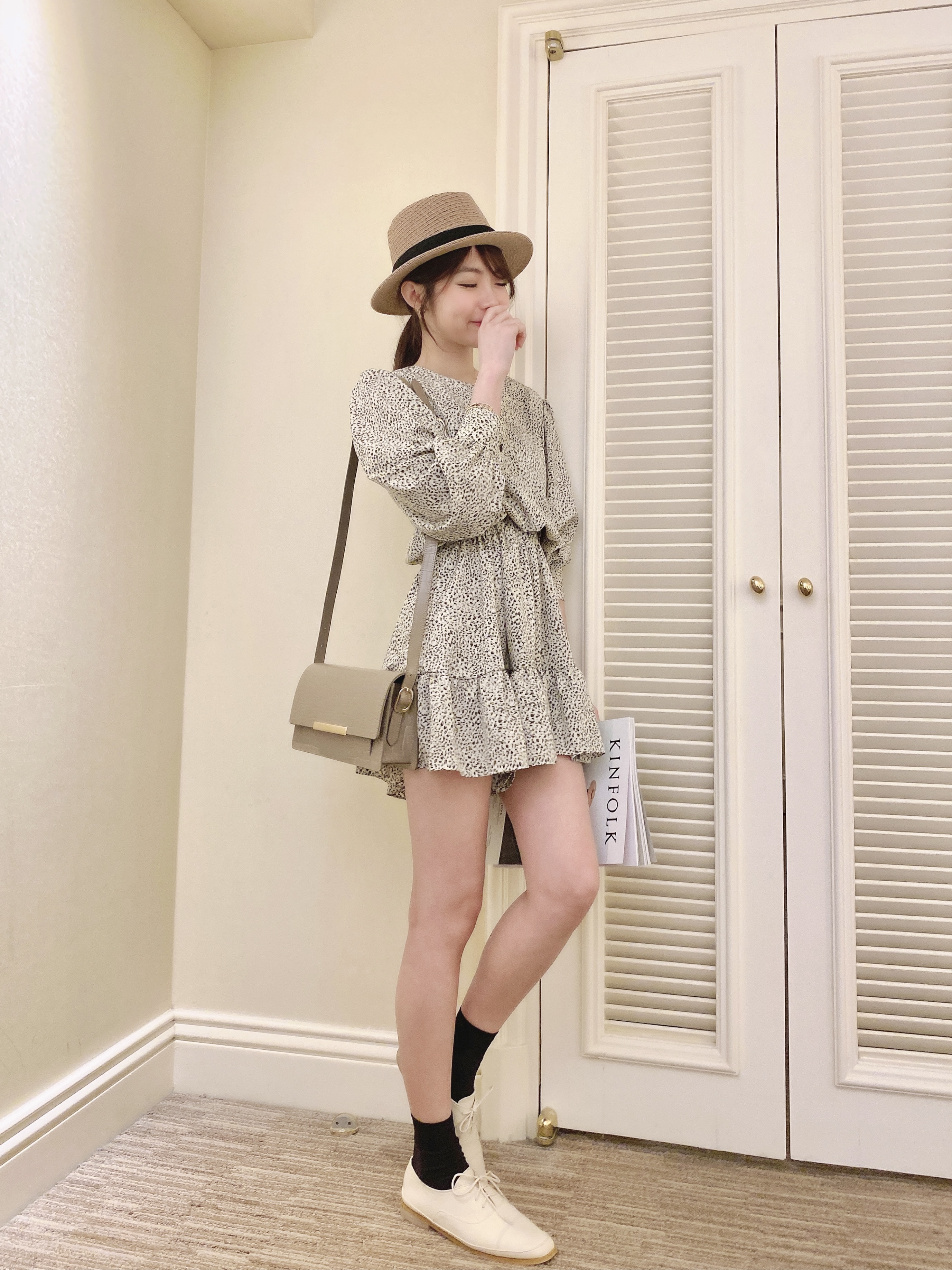 度假吧極美版型豹紋縮腰連身褲洋