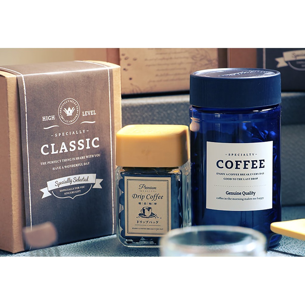 禮品貼紙 咖啡系列-咖啡物語 36枚*2包 5.4*5cm【01-09602】