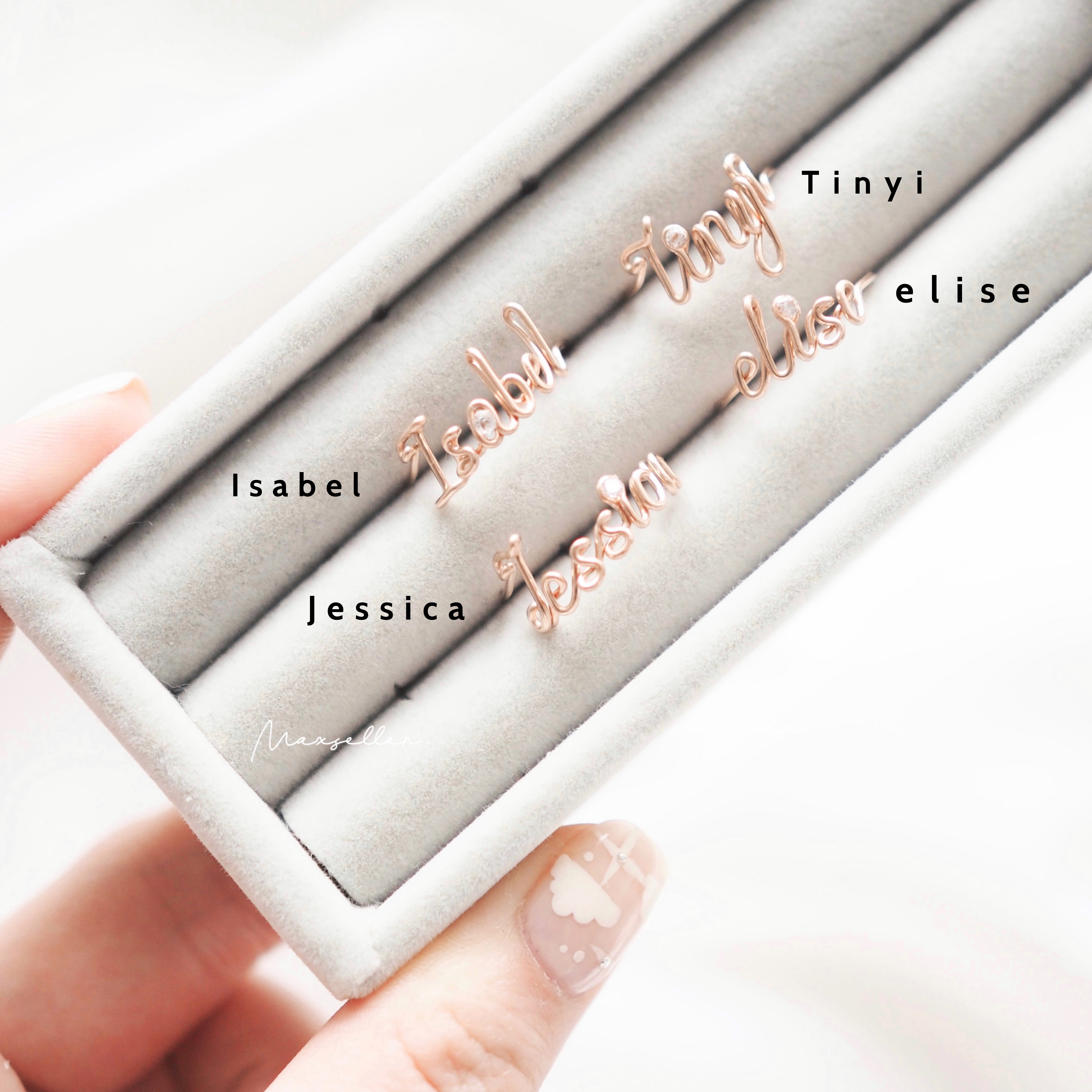 (preorder) 14k Rose Gold plated / 925 Silver Personalized adjustable ring  (preorder - 3 to 7 working days)