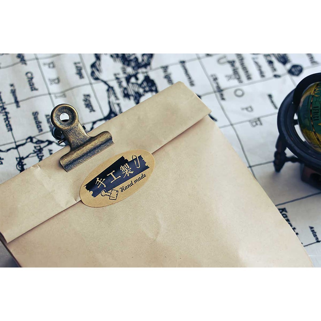 禮品貼紙-手作文房具 60枚*2包 4.3*2.3cm 【01-09306】