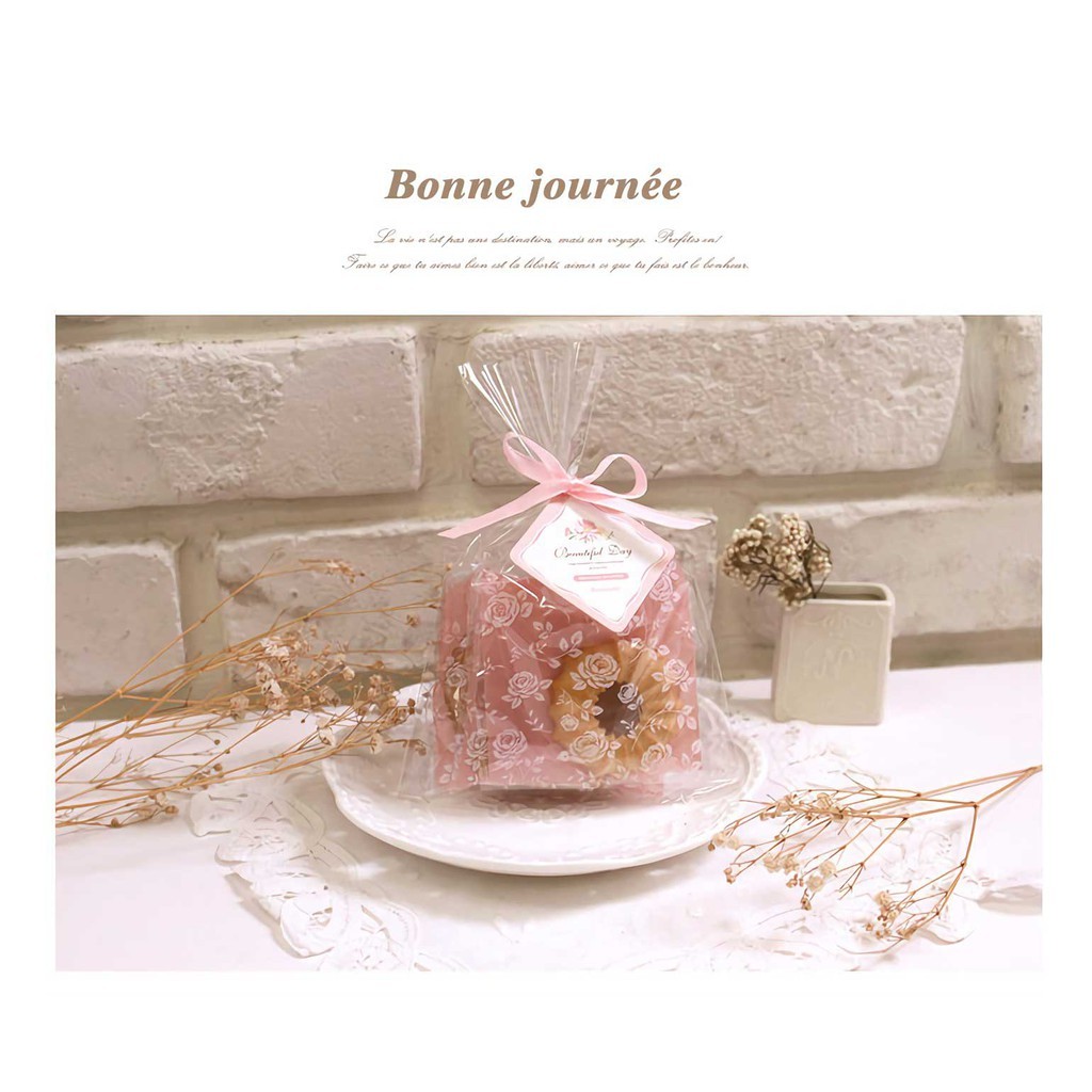 平口糖果袋-古典玫瑰園 100入 10*18cm【4-161018-19】