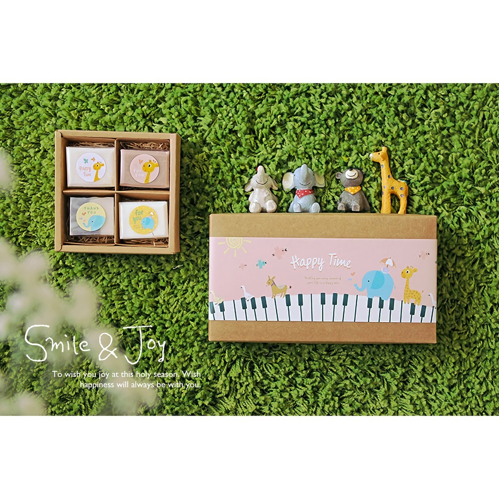 禮品貼紙-動物郊遊趣 72枚*2包 3*3cm【01-09333】