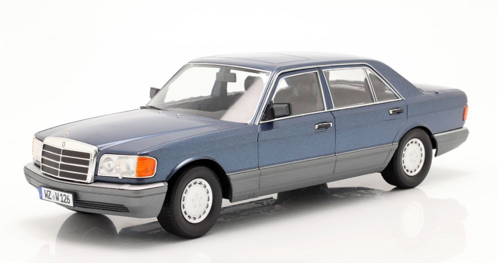 1/18 iScale Mercedes Benz 560 SEL S-Class (W126) 1985 Nautik Bluer (118060)