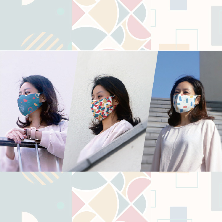 限定｜熱情京都｜舒適美-3D立體透氣抗菌口罩3入組