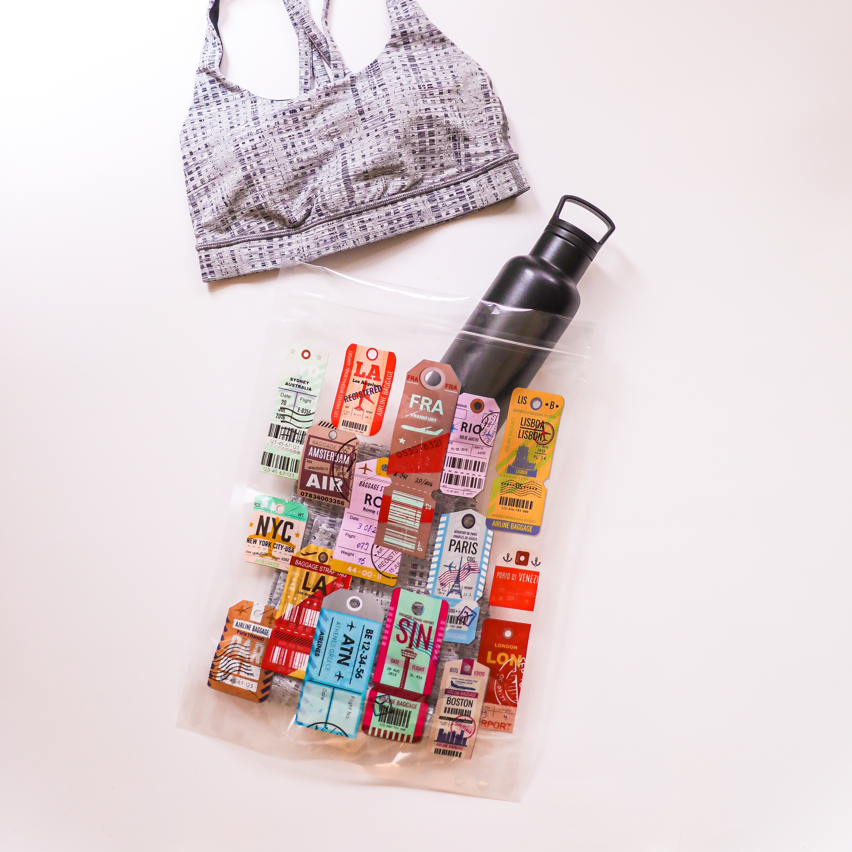 旅行票根夾鏈萬用環保袋 (大型) 10入