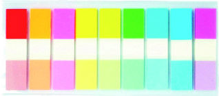 9色膠質post it 16629