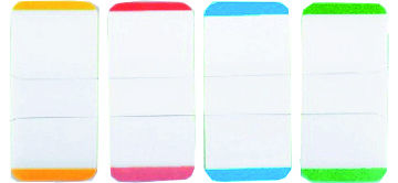 4色膠質post it 16674