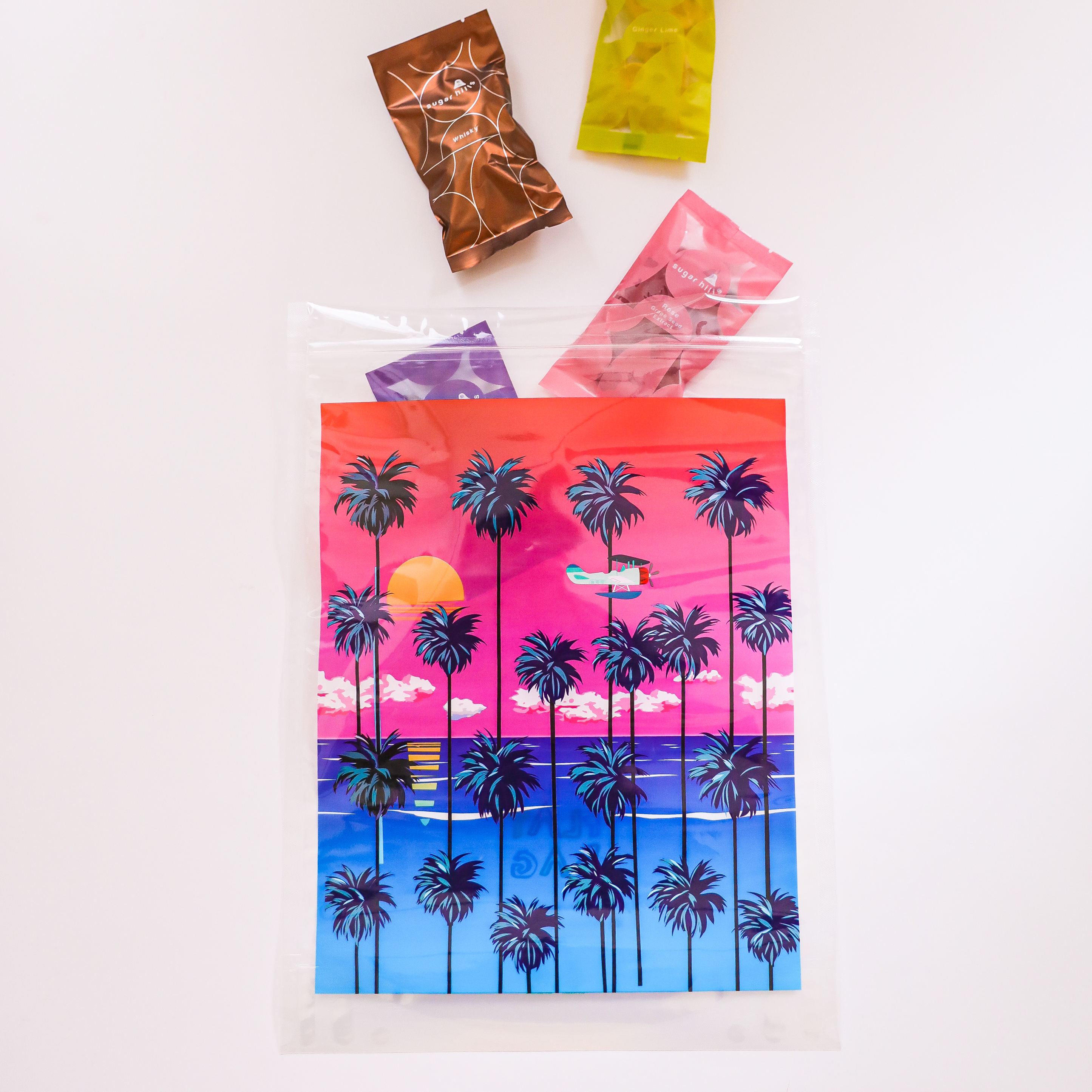 夕陽海灘夾鏈萬用環保袋 （大型)10入