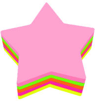 5色星型報事貼 5038