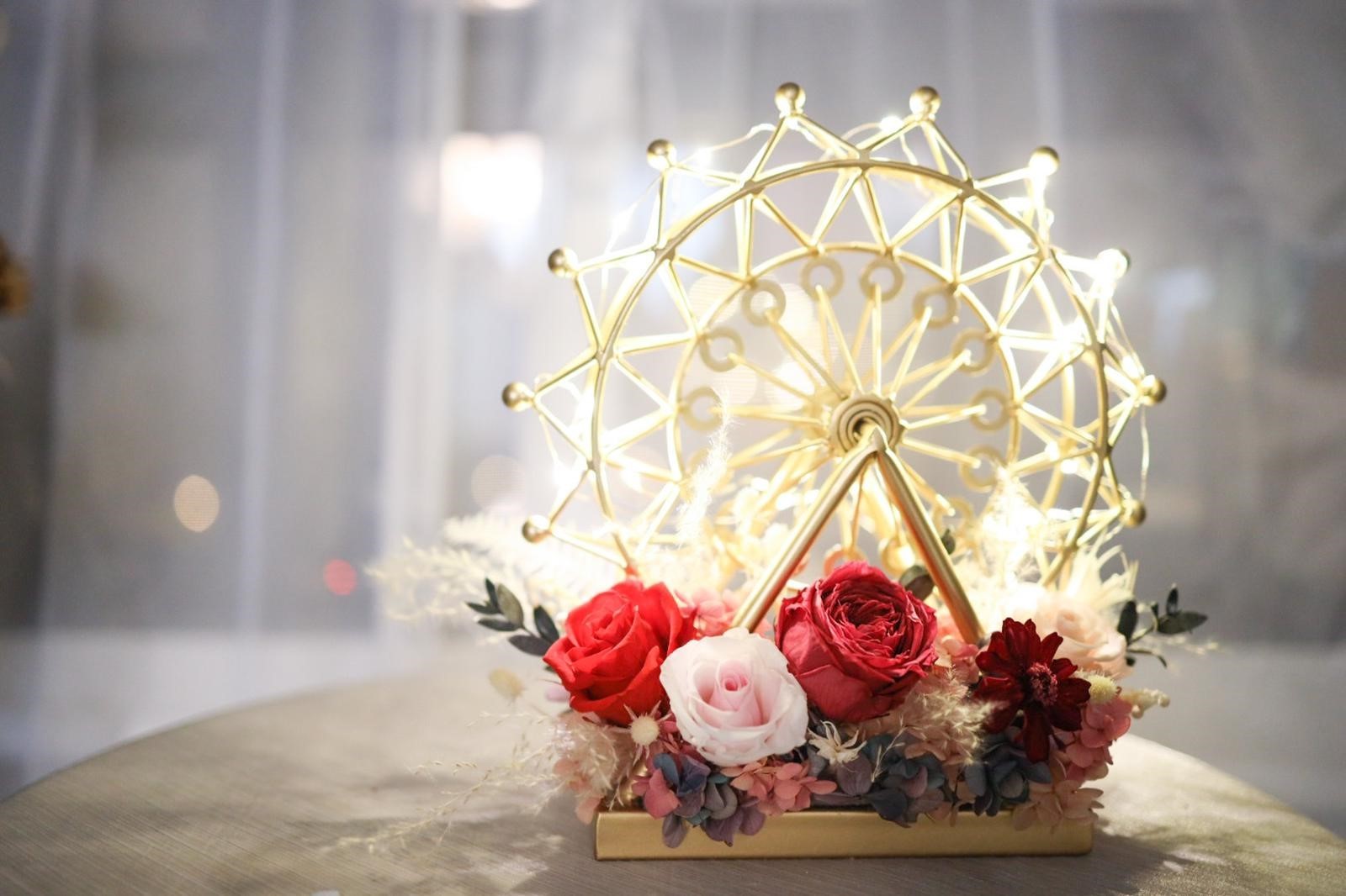 日本保鮮花🎡💕幸福摩天輪 La Fleur Paradise – （w/Led lighting)✨可自選色系