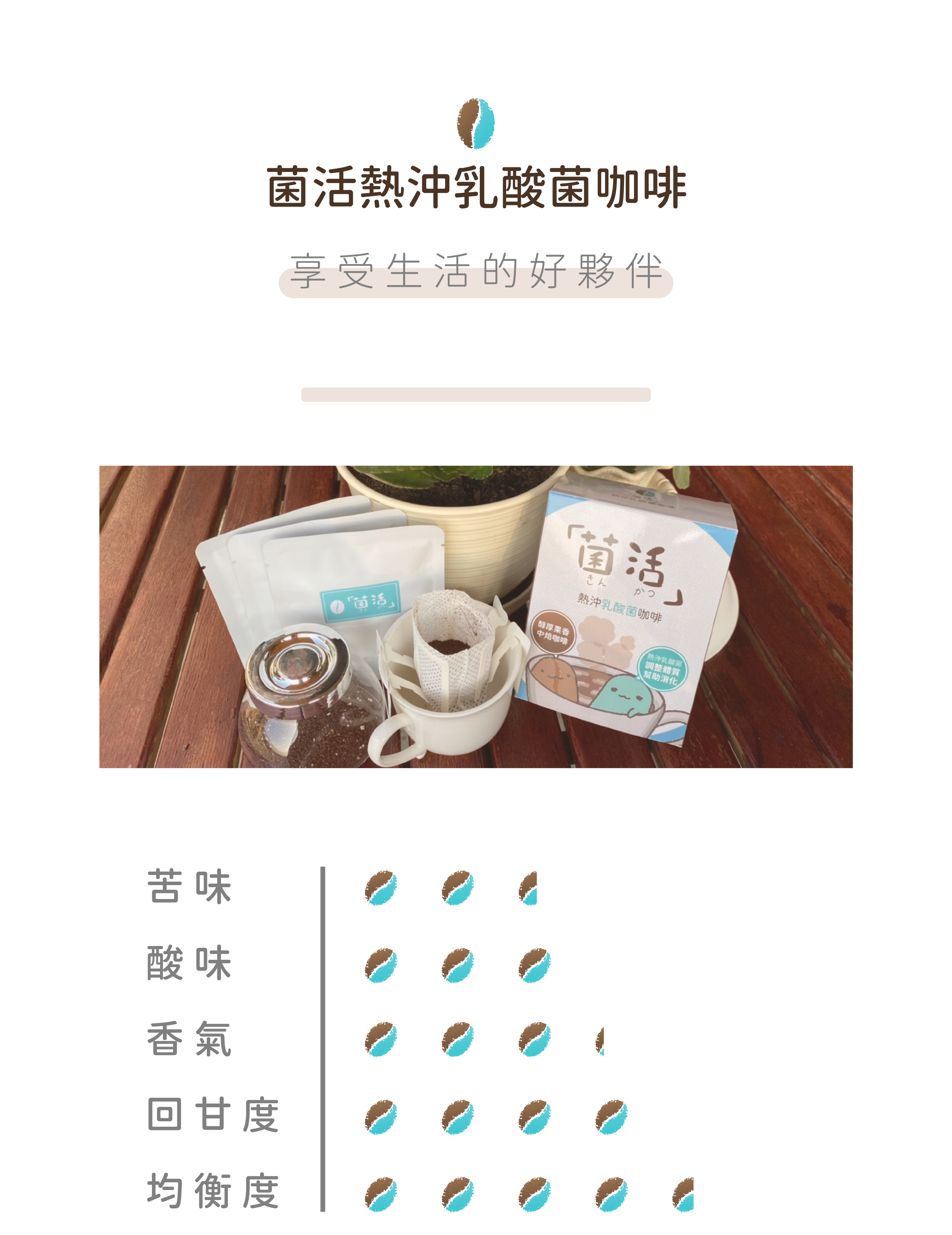 菌活熱沖乳酸菌咖啡分析表