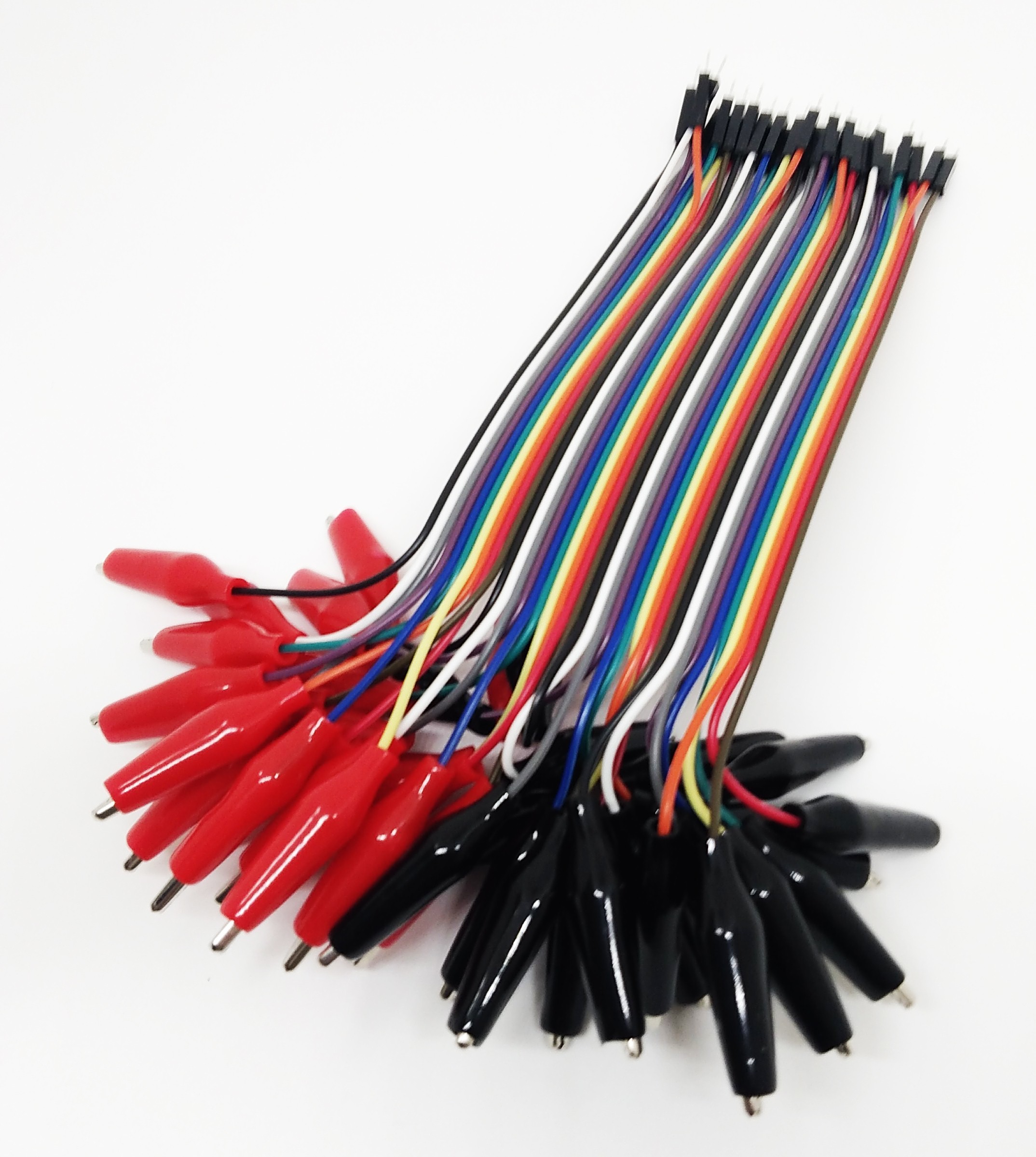 公頭小型鱷魚夾跳線20cm  (Micro:bit)  一組40條