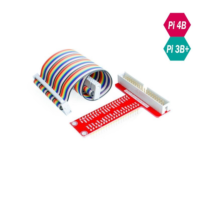 彩虹排線40P+ T型GPIO轉接板