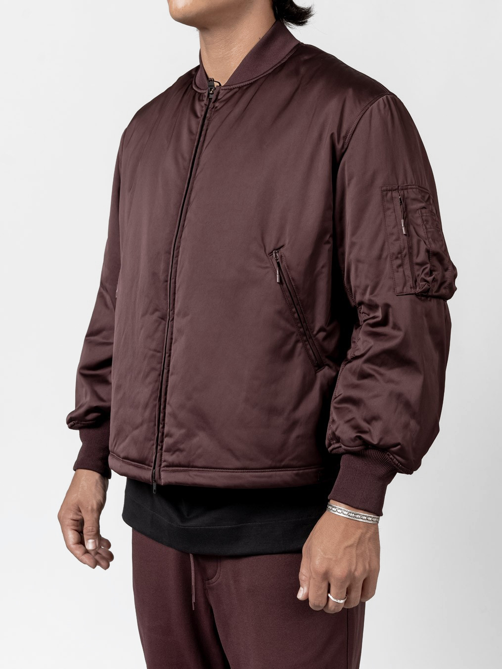 【 Y-3 W CL BOMER JKT 飛行夾克 - 棗紅 】