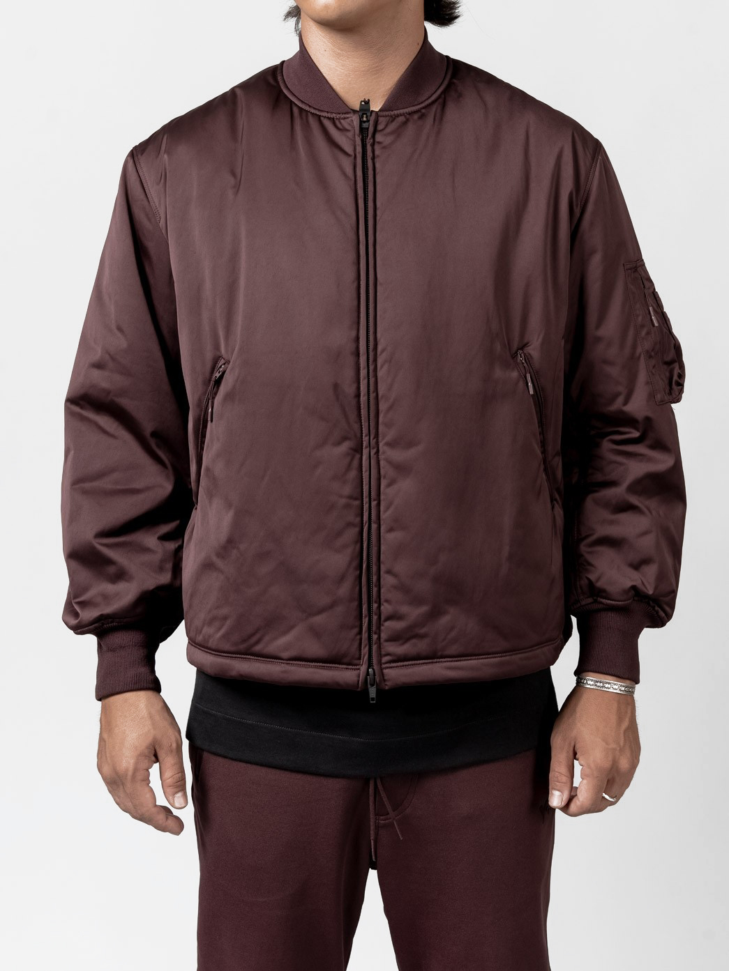 【 Y-3 W CL BOMER JKT 飛行夾克 - 棗紅 】