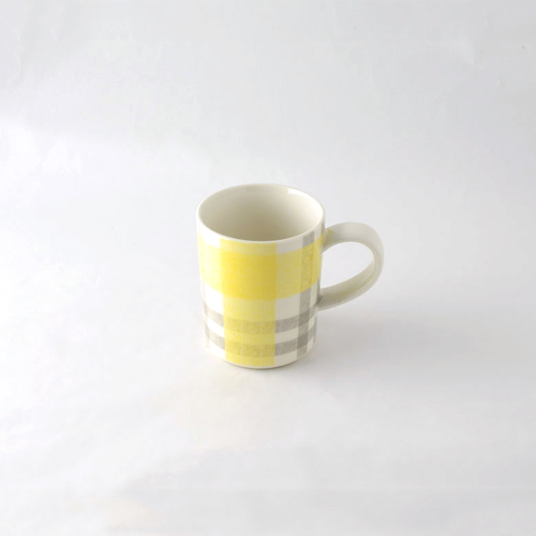STUDIO M'-fabric mug 馬克杯/黃格