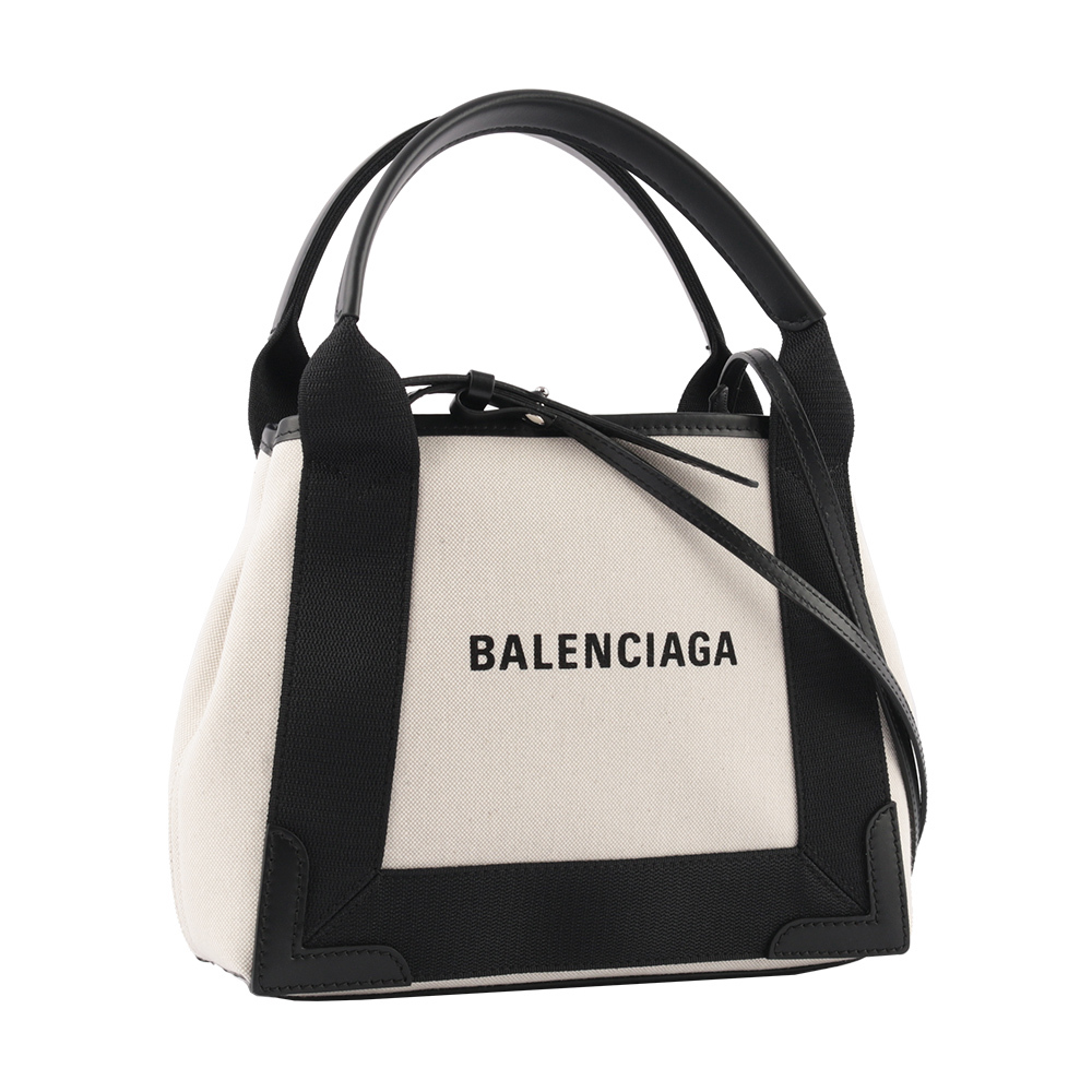【BALENCIAGA】Navy Cabas XS 牛皮二用/子母包