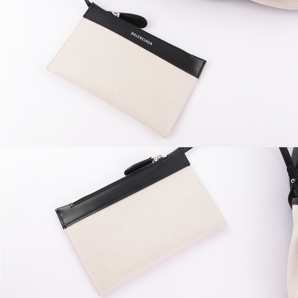 【BALENCIAGA】Navy Cabas XS 牛皮二用/子母包