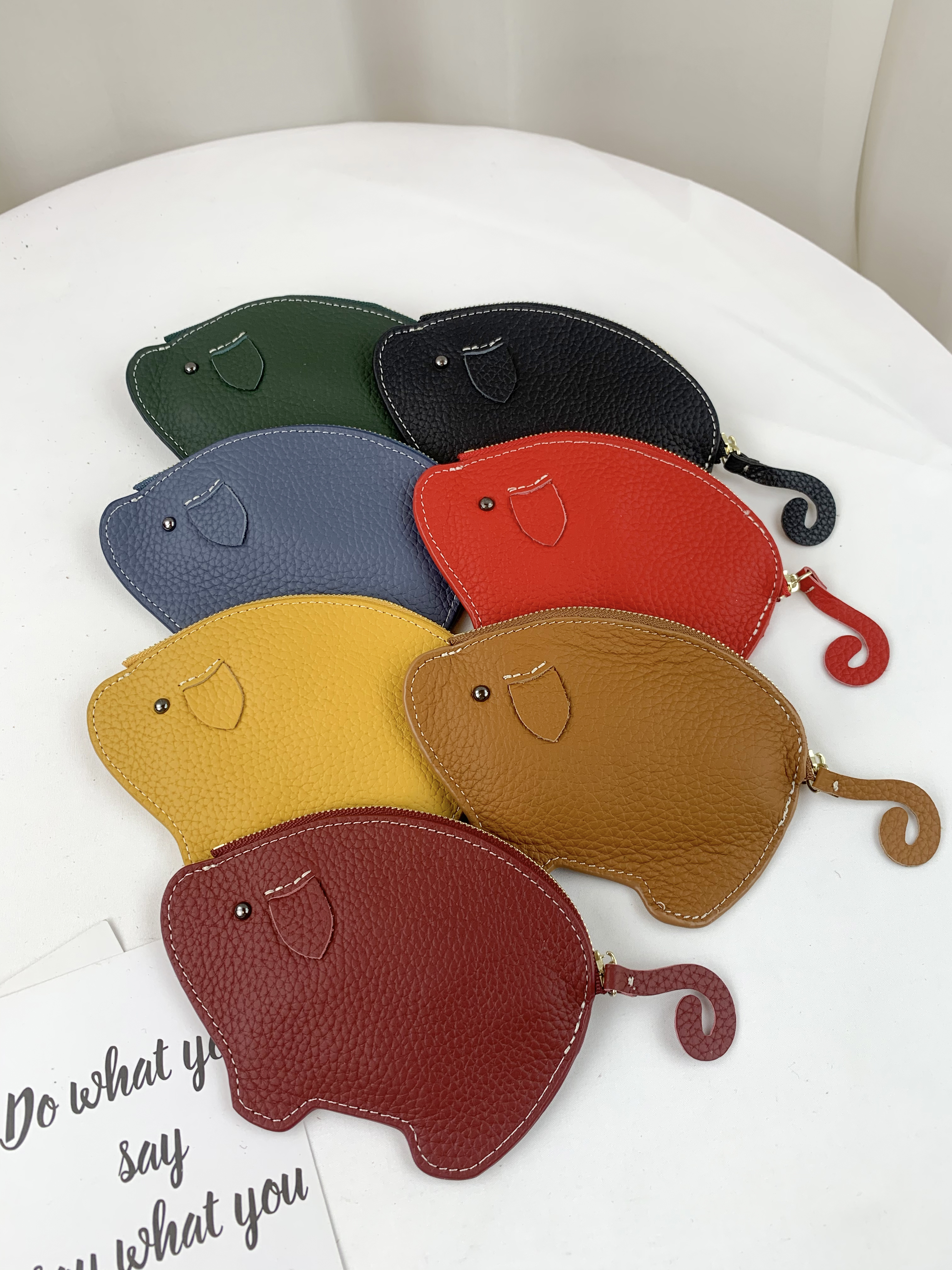 韓國俏皮小豬尾巴真皮零錢包 #2203