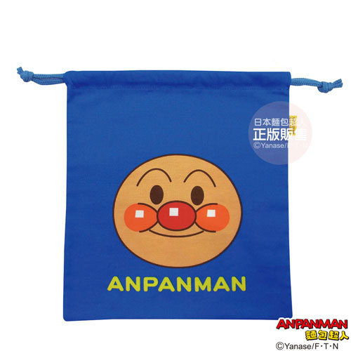 麵包超人雙面束口袋藍