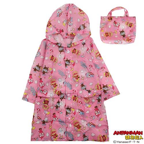 麵包超人 花色雨衣 - 粉(90cm)