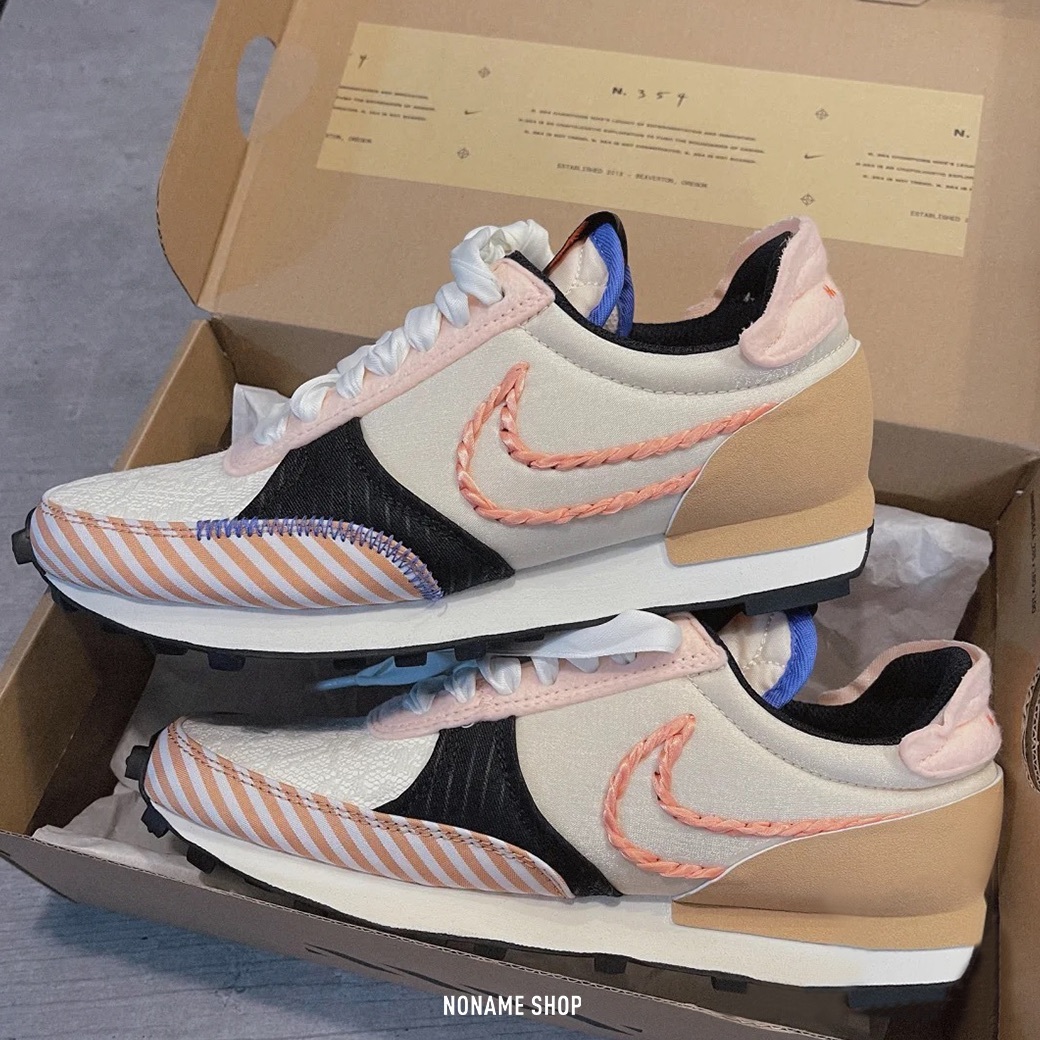 NIKE Daybreak Type 復刻 撞色 拼接 緞帶 馬卡龍 解構 休閒鞋 奶茶