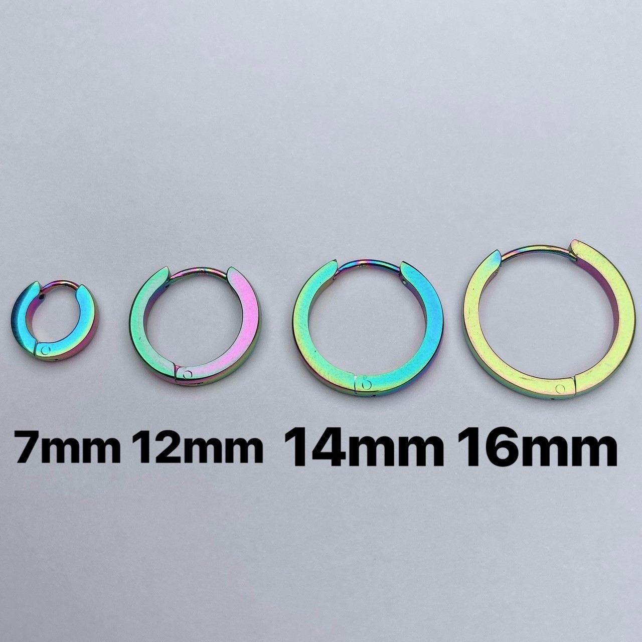 抗敏鋼 鈦色平面鋼易扣式耳環(單支價)