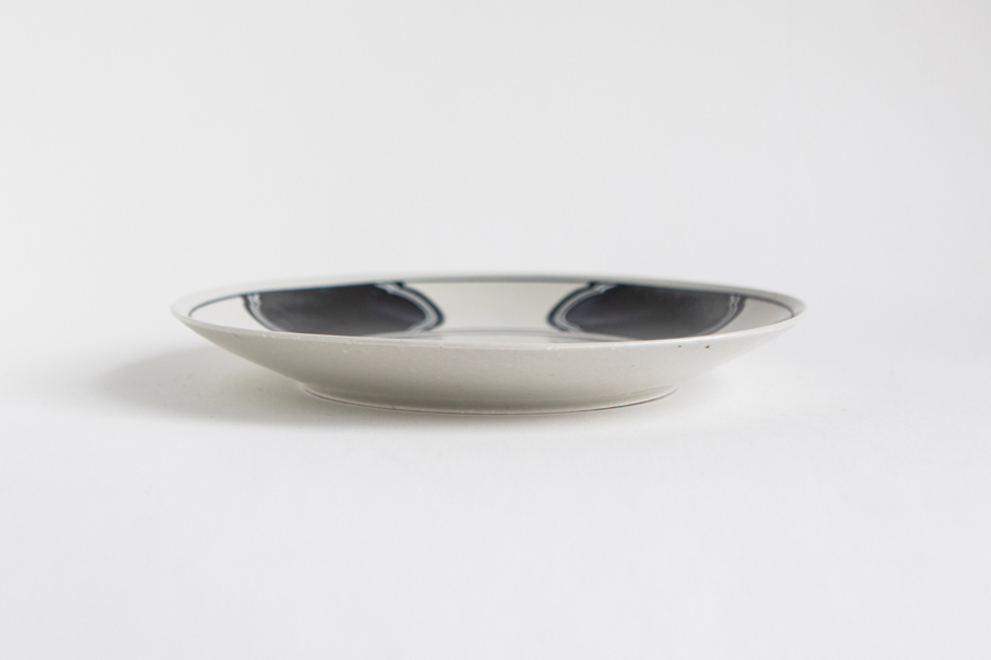 SSS-染付8寸皿(吳須)枠紋