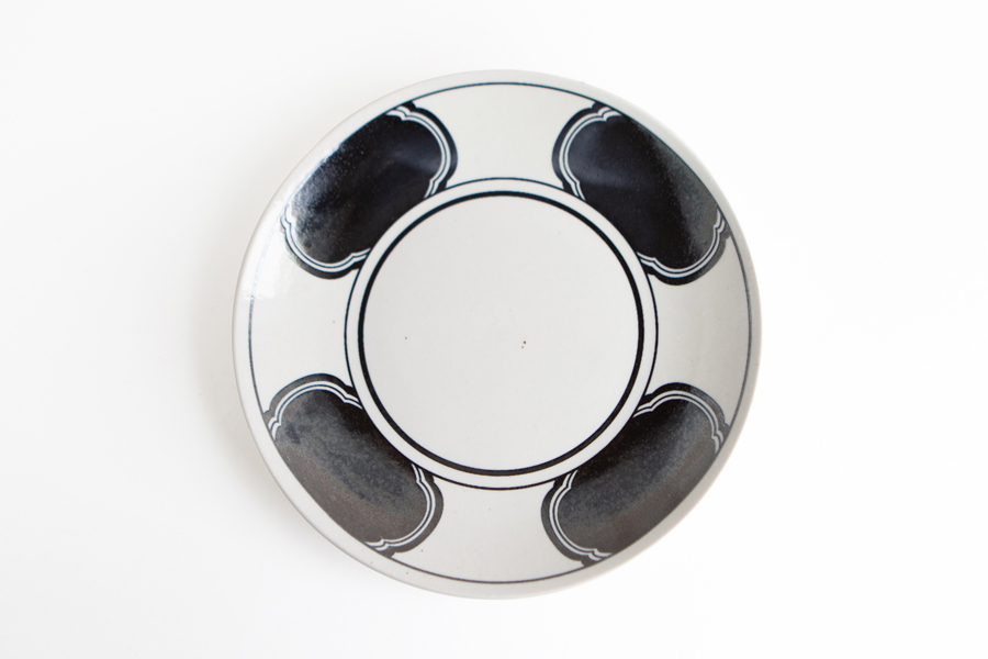 SSS-染付8寸皿(吳須)枠紋