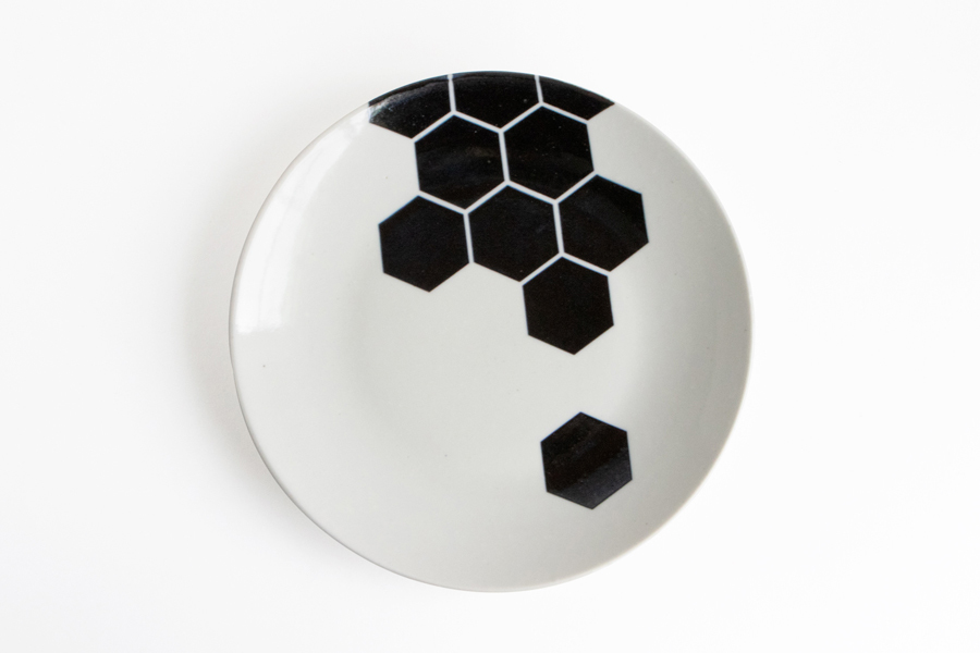 SSS-染付8寸皿(吳須)龜甲紋