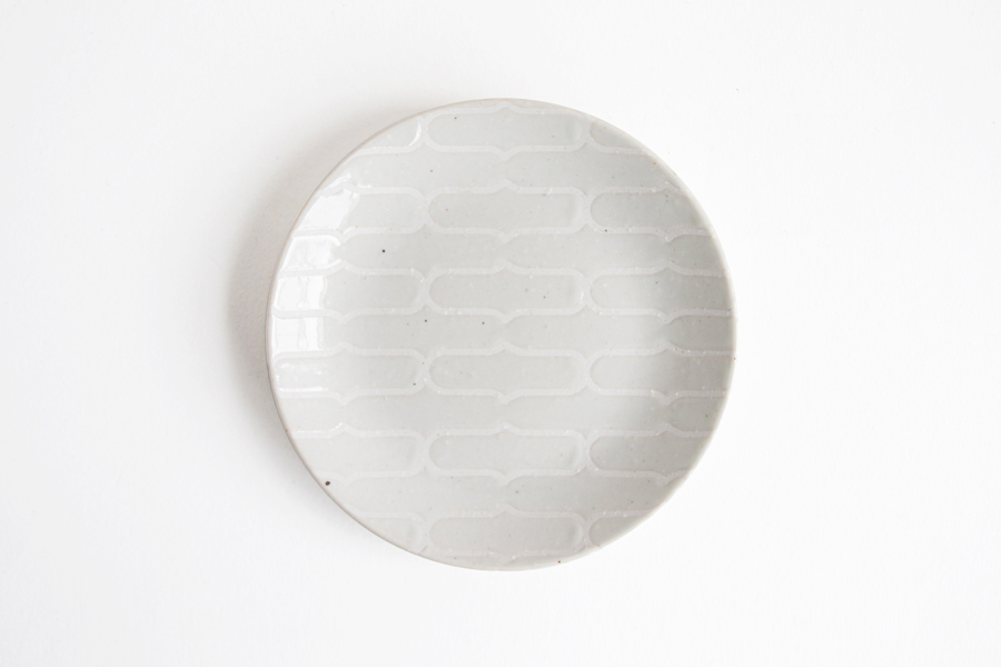 SSS-染付5寸皿 白(潑水)艾吾西紋