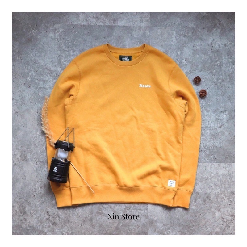 【現貨】Roots Cooper Remix Crew 楓葉 大學Tee 黃