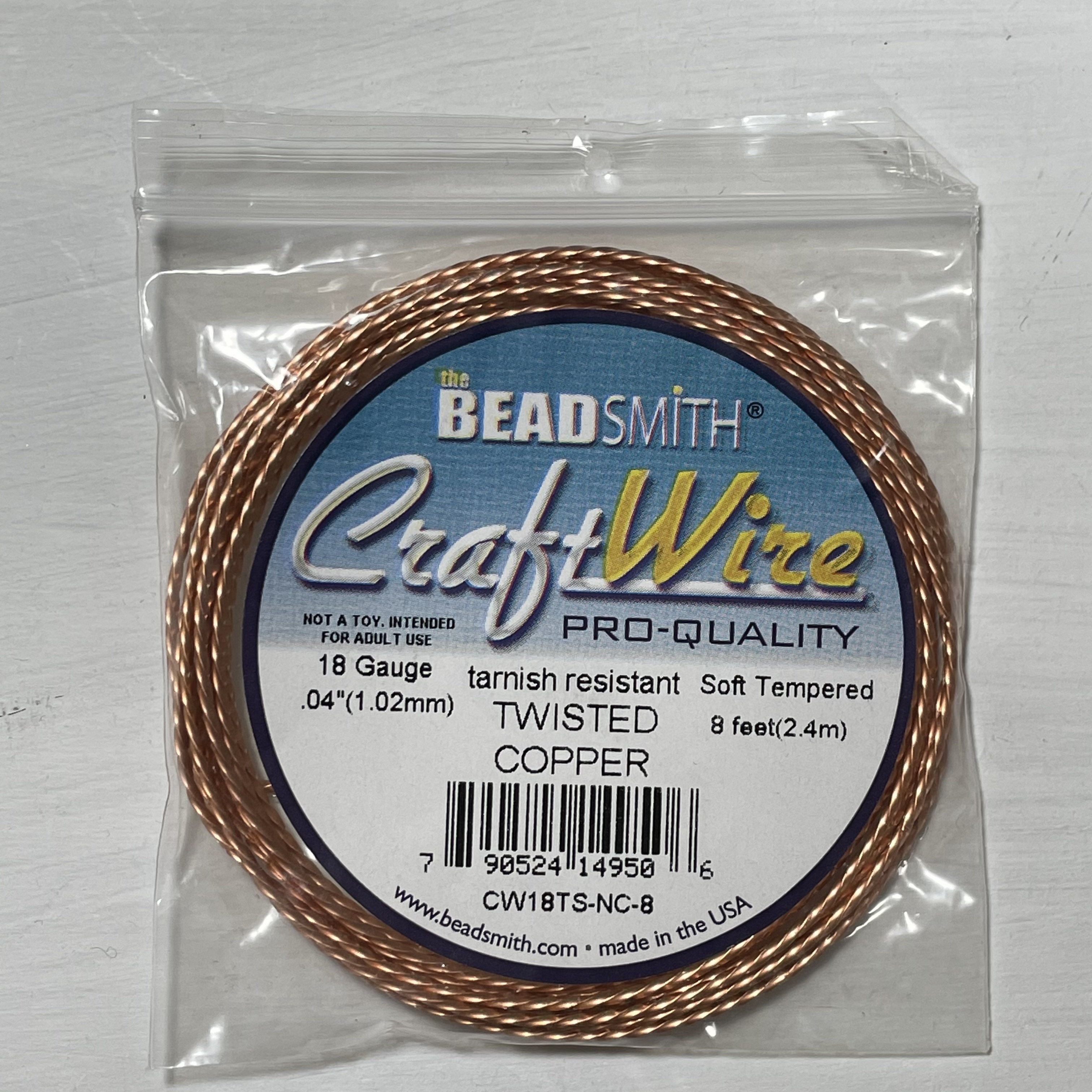 CW18TS-NC-8/手作配件/craftwire/水晶手作工房,銅線/手工線/繞線飾品/BEADSMITH/