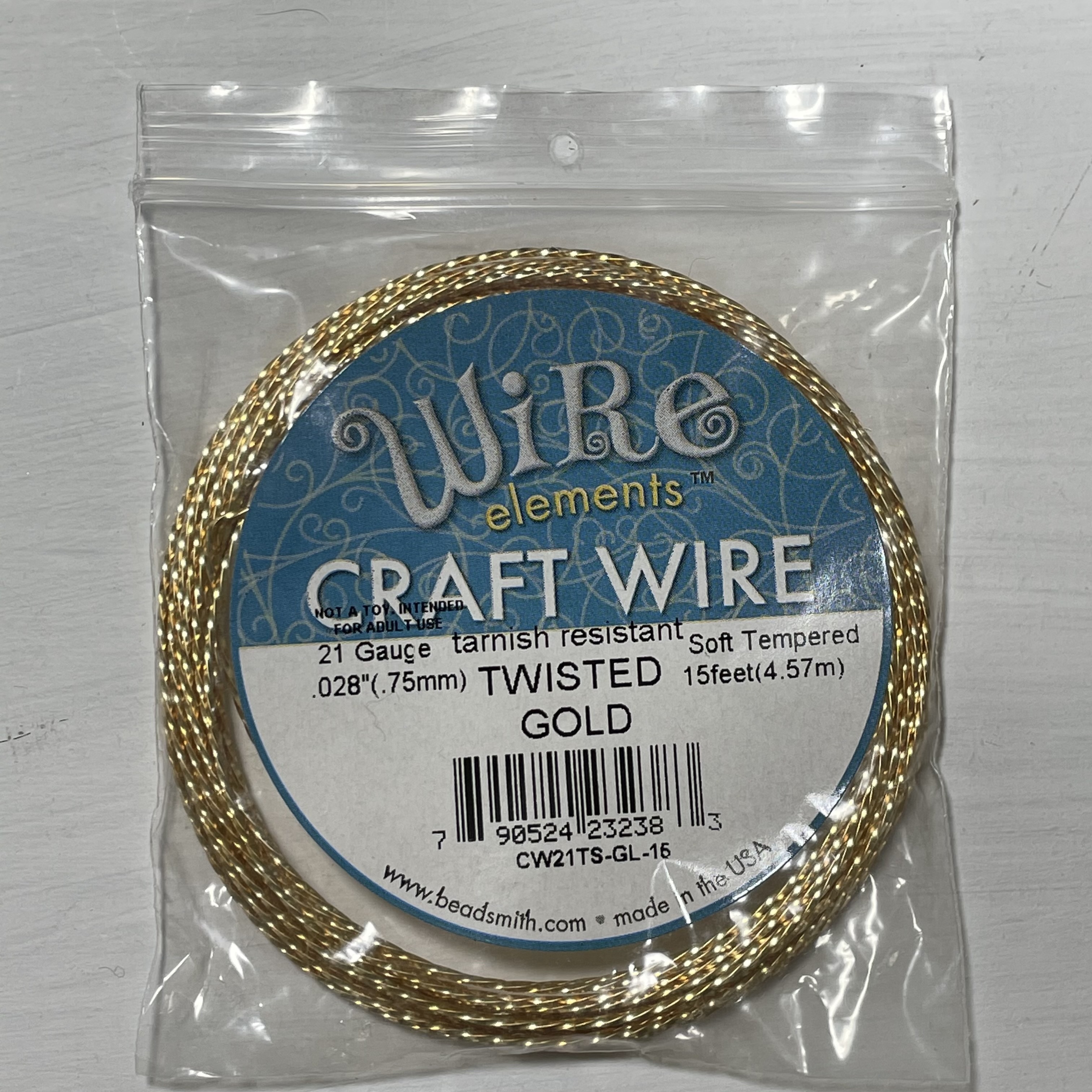 CW21TS-GL-15/手作配件/craftwire/水晶手作工房,銅線/手工線/繞線飾品/BEADSMITH/