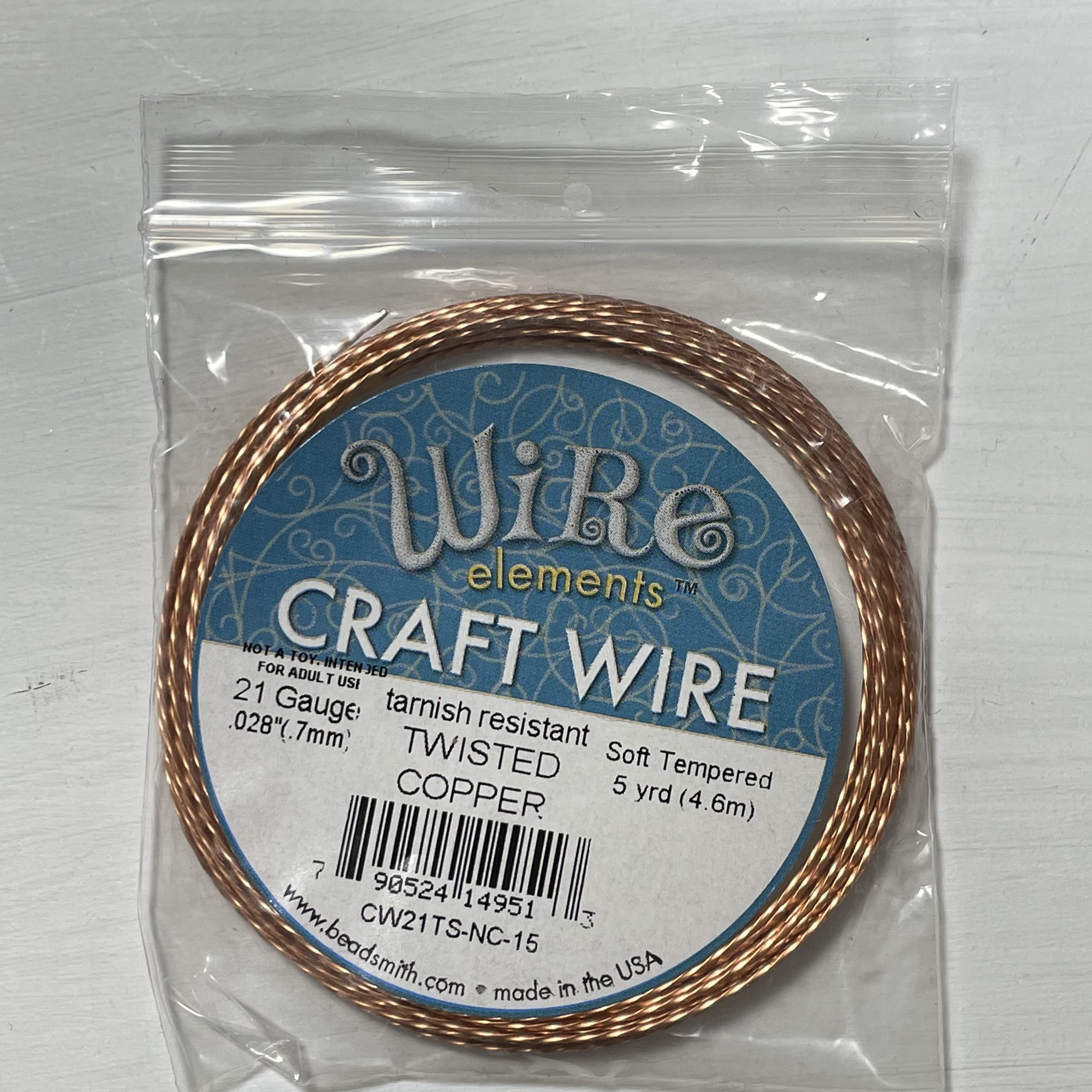 CW21TS-NC-15/手作配件/craftwire/水晶工房/銅線/手工線/繞線飾品/BEADSMITH