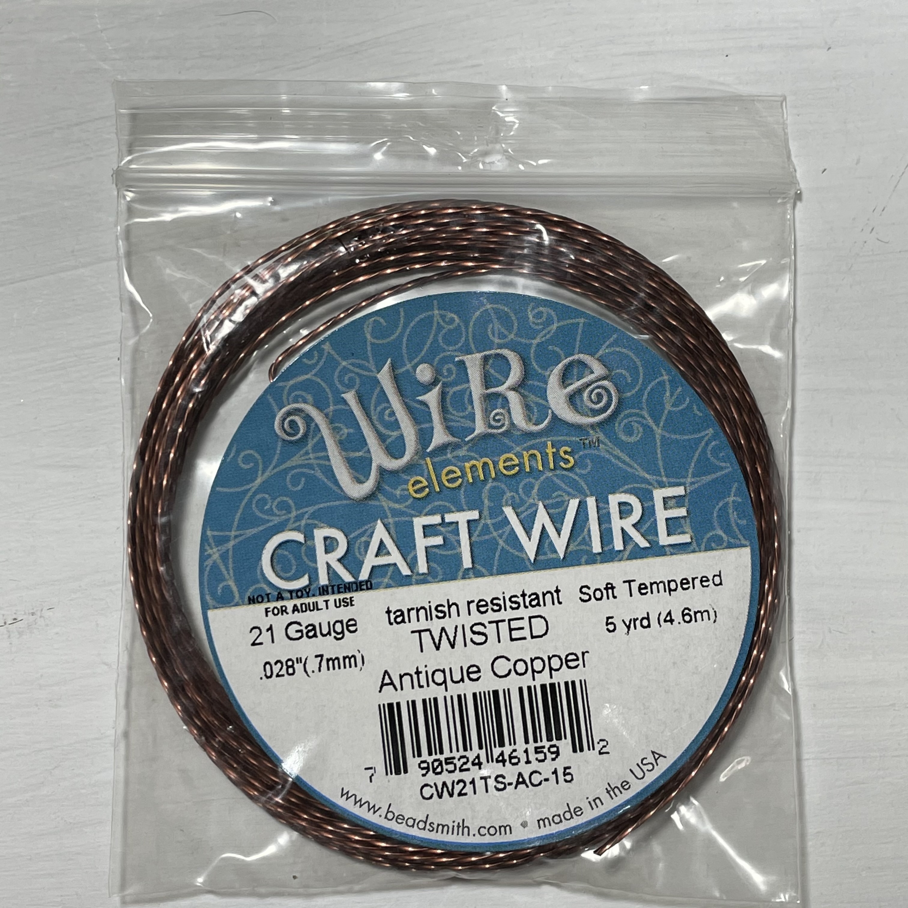 CW21TS-AC-15/手作配件/craftwire/水晶手作工房,銅線/手工線/繞線飾品/BEADSMITH/