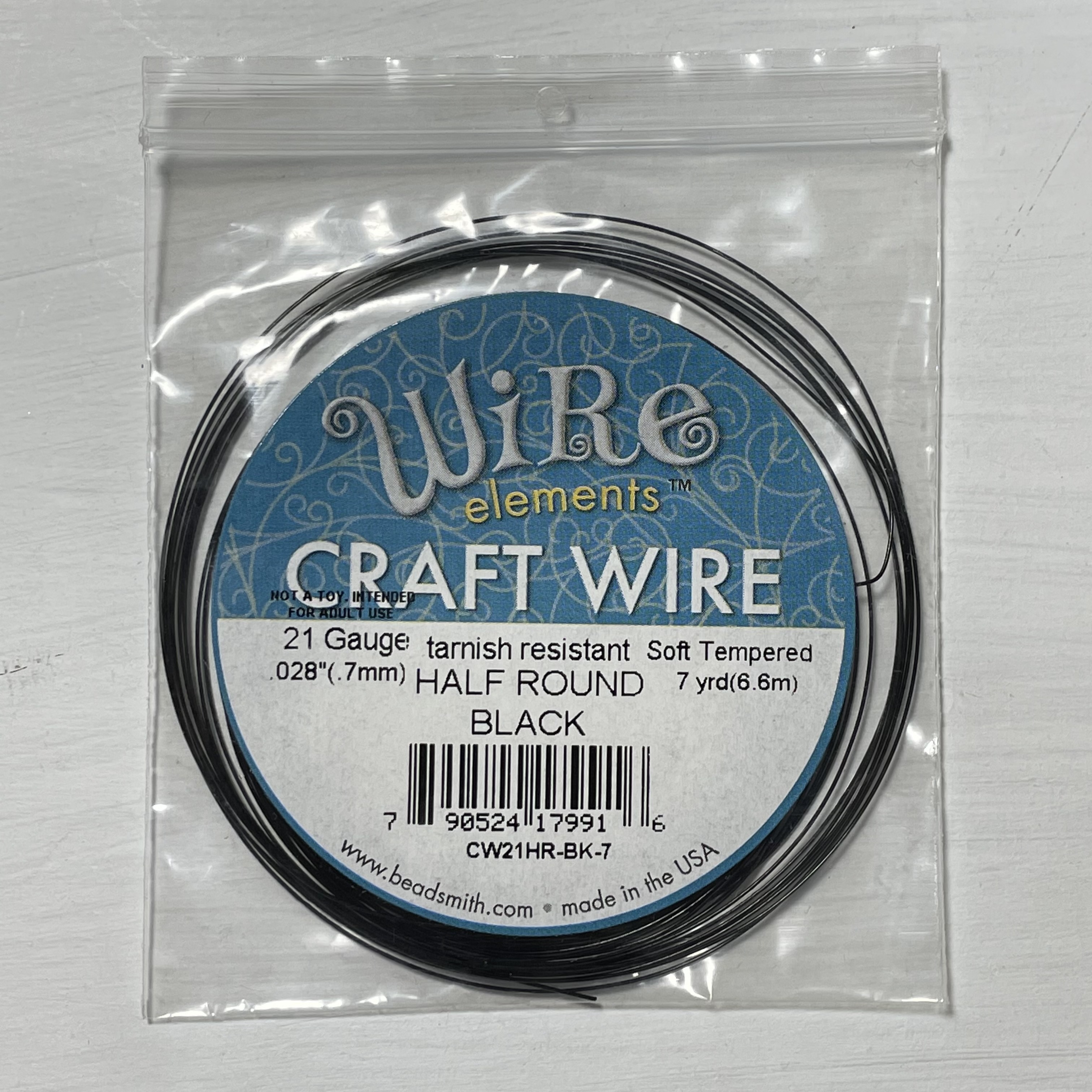 CW21HR-BK-7/手作配件/craftwire/水晶手作工房,銅線/手工線/繞線飾品/BEADSMITH/