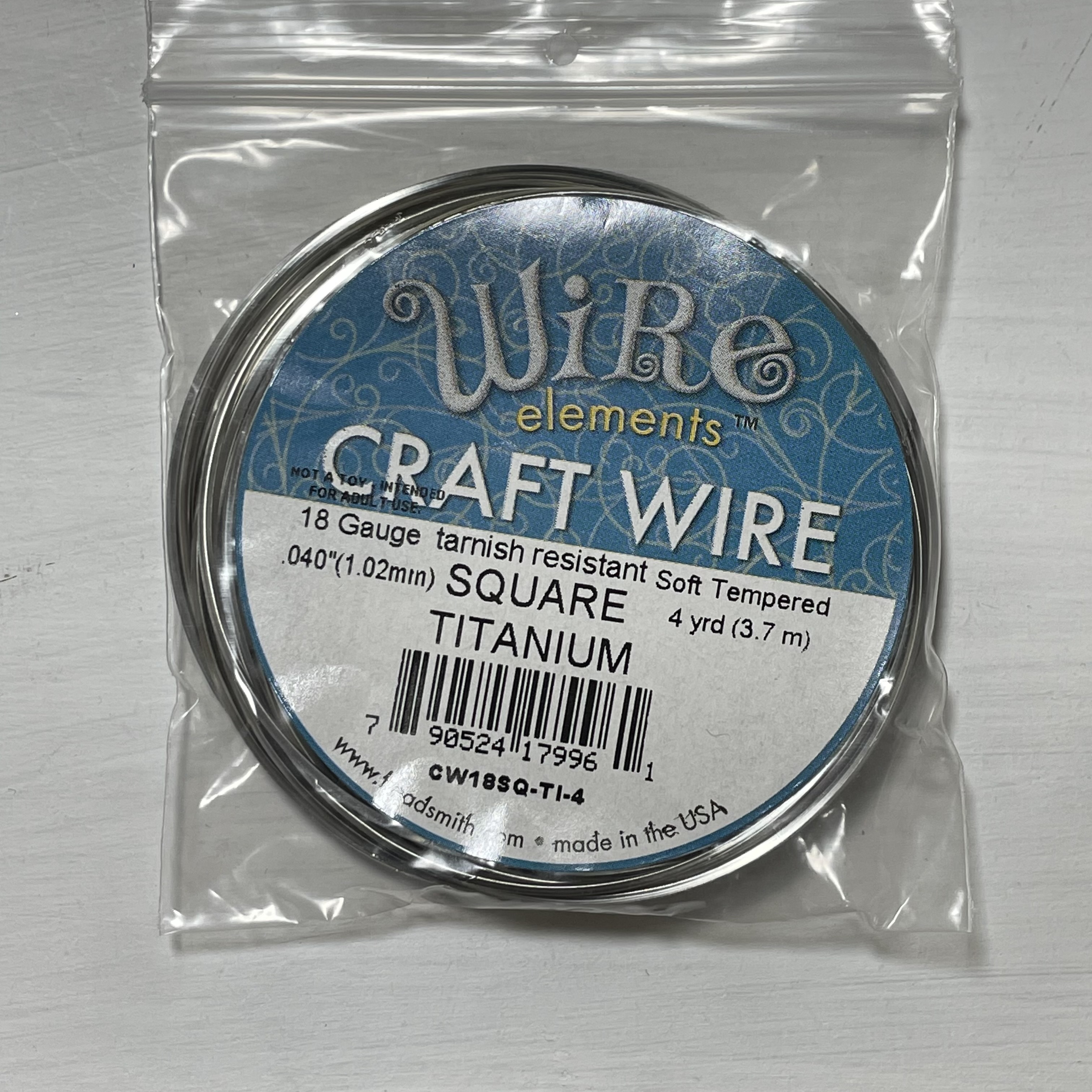CW18SQ-TI-4/手作配件/craftwire/水晶手作工房,銅線/手工線/繞線飾品/BEADSMITH/